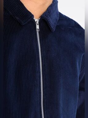 TOPMAN Corduroy Bomber Velvet Blue Zip-Up Jacket Men’s Outerwear Men Medium Soft